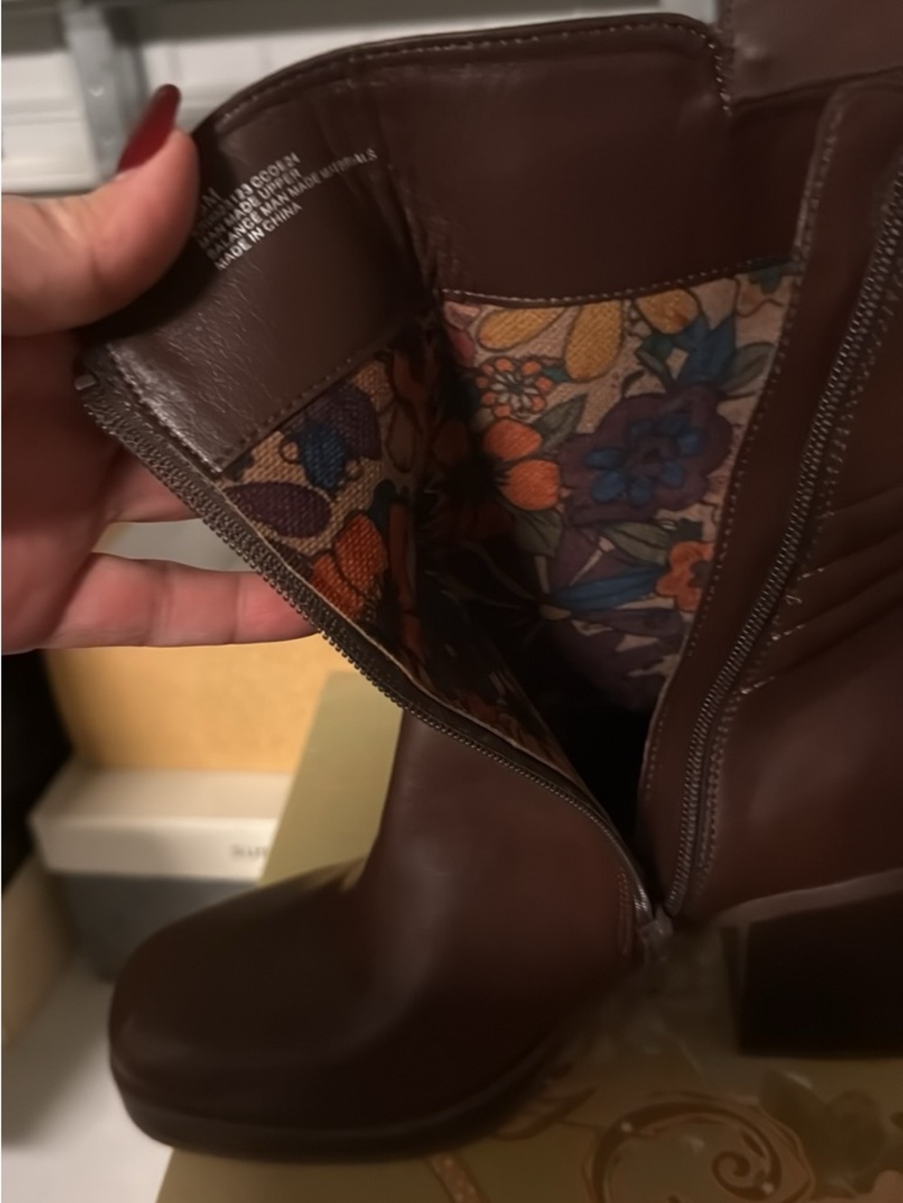 Dark Brown Leather Tall Boots - Picture 7 of 7